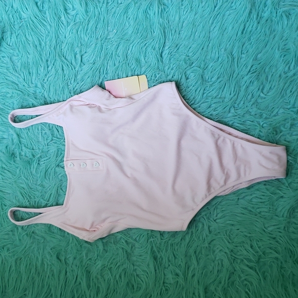 NWT Stoney Clover women's pink cheeky one pc. swimsuit - Picture 1 of 10